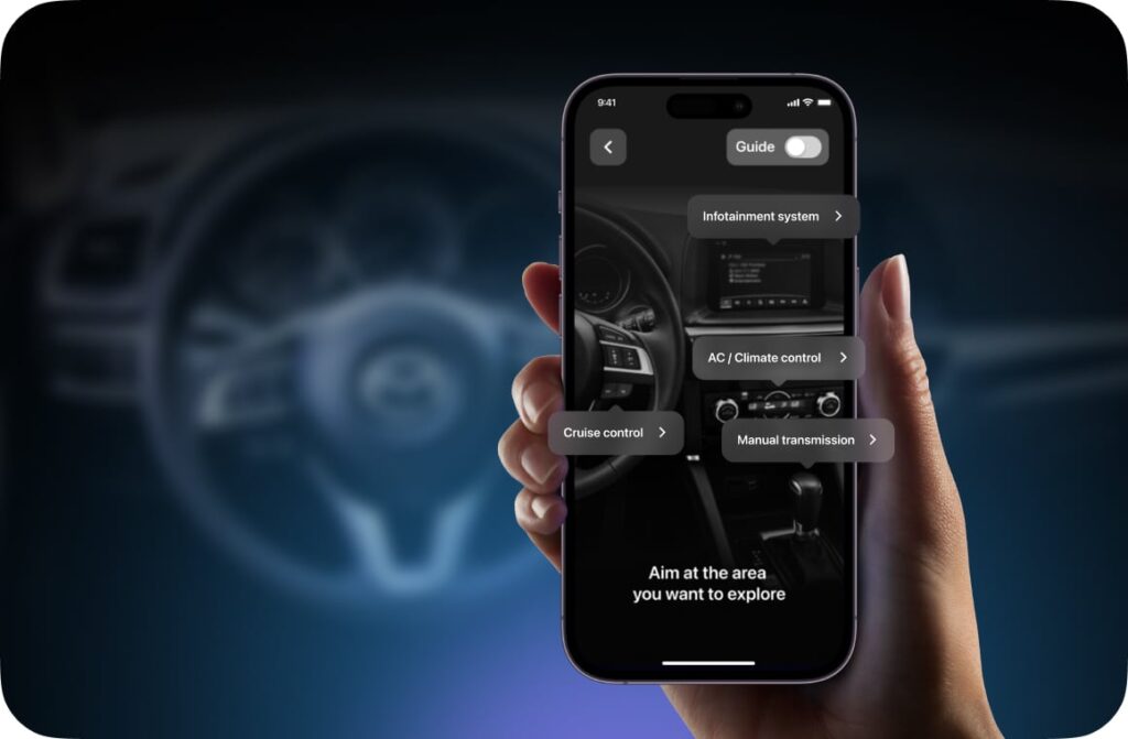Augmented tour in a mobile app